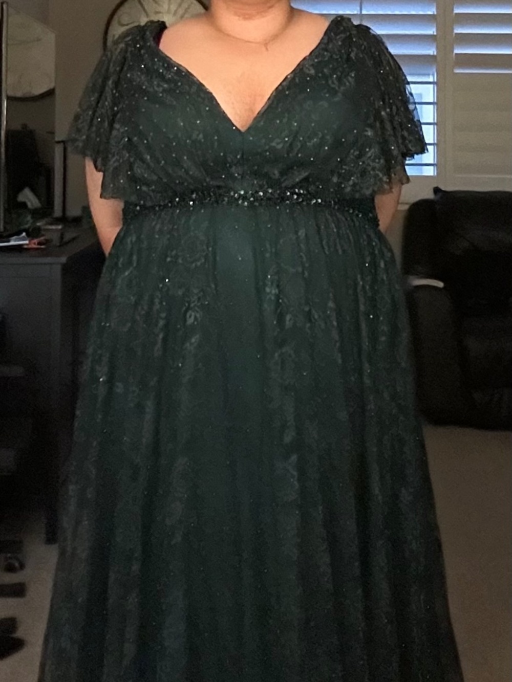 Mac Duggal 20W Emerald Green A-Line Gown **NEW WITH TAGS**